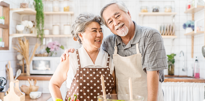 老化を予防するバリアフリーで健康寿命を伸ばすイメージ