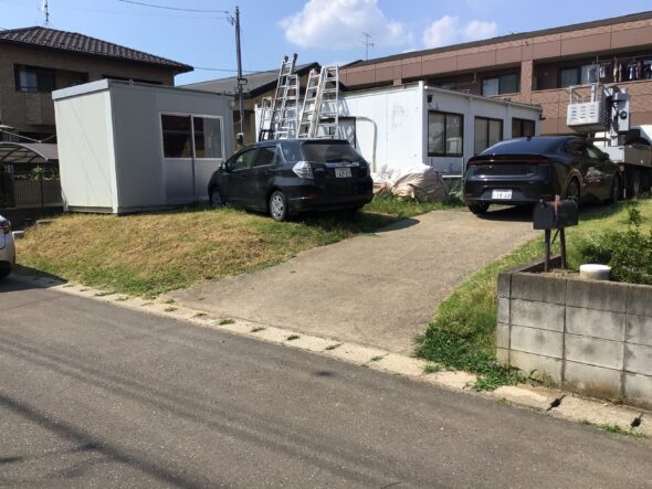 駐車場整備　つくばみらい市板橋　事務所　プレハブ　外構イメージ04